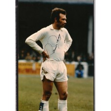 Signed photo of Paul Reaney the Leeds United footballer.